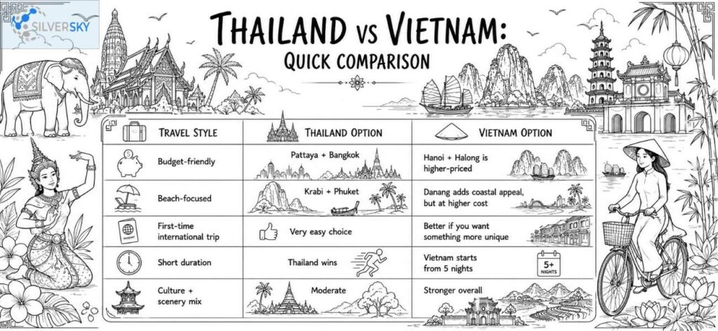 Thailand vs Vietnam, quick comparison